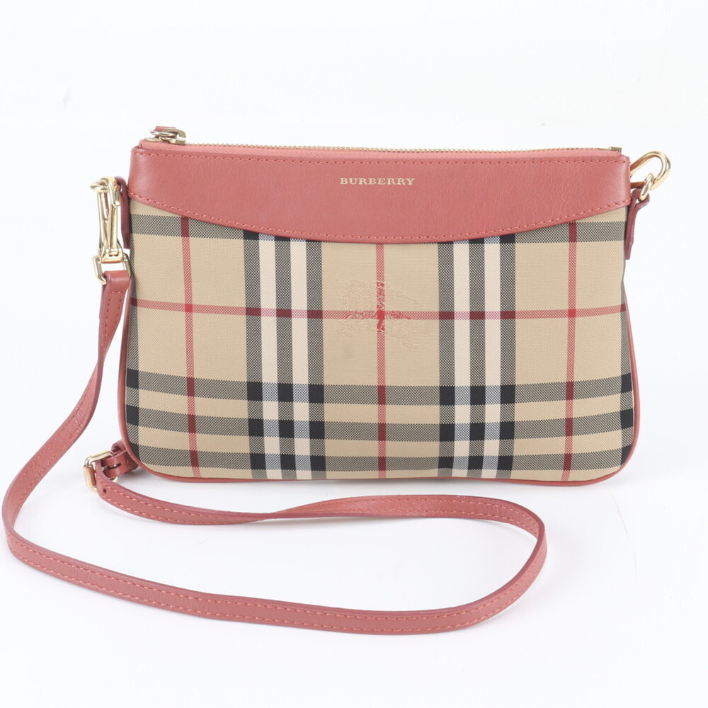 Burberry Nova Check Shadow Horse Leather Nylon Shoulder Bag for Women